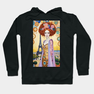 Gustav Klimt's Parisian Symphony: Inspired Eiffel Tower Hoodie